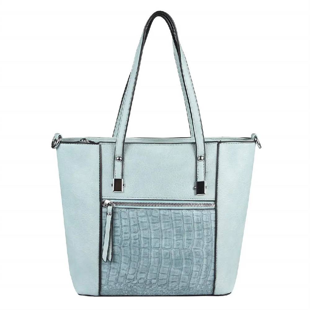 OBC DAMEN TASCHE Schultertasche Umhängetasche Tote Bag Kroko Businesstasche Shopper Workbag Leder Optik Fabrikpreis