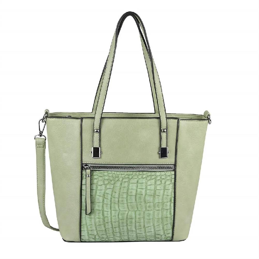 OBC DAMEN TASCHE Schultertasche Umhängetasche Tote Bag Kroko Businesstasche Shopper Workbag Leder Optik Fabrikpreis