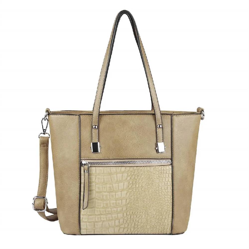 OBC DAMEN TASCHE Schultertasche Umhängetasche Tote Bag Kroko Businesstasche Shopper Workbag Leder Optik Fabrikpreis