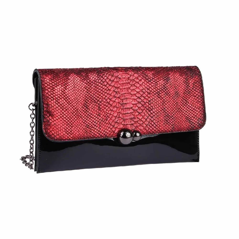 DAMEN ABENDTASCHE CLUTCH POCHETTE Umschlag-Tasche Reptilprägung Kettentasche Unterarmtasche Handtasche Schultertasche Umhängetasche Versandkostenfrei