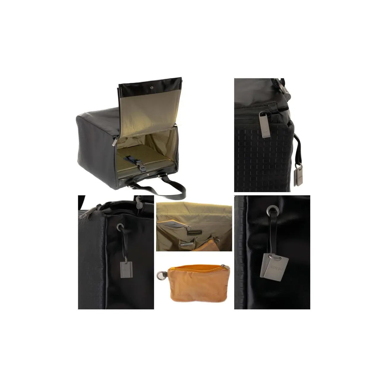 Mandarina Duck Desire Pelle Pferdeleder Koffer Handtasche Sporttasche Henkeltasche Reisetasche Tasche Bag Schwarz 30x29x22 cm (BxHxT) Exklusivangebot