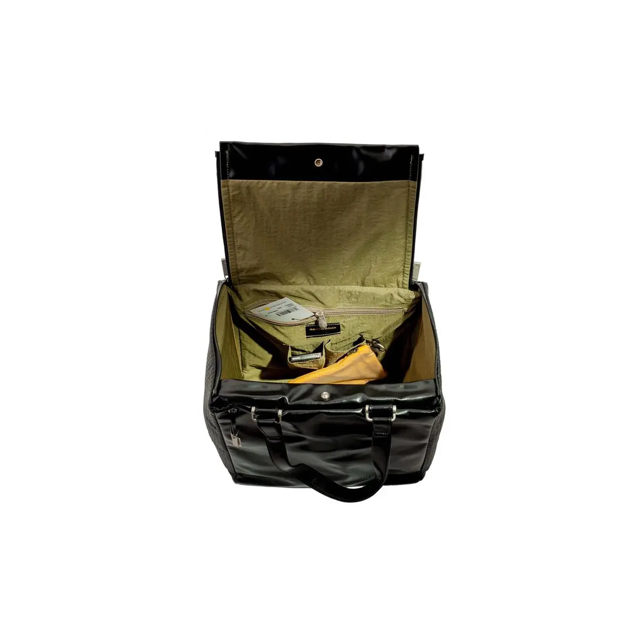 Mandarina Duck Desire Pelle Pferdeleder Koffer Handtasche Sporttasche Henkeltasche Reisetasche Tasche Bag Schwarz 30x29x22 cm (BxHxT) Exklusivangebot