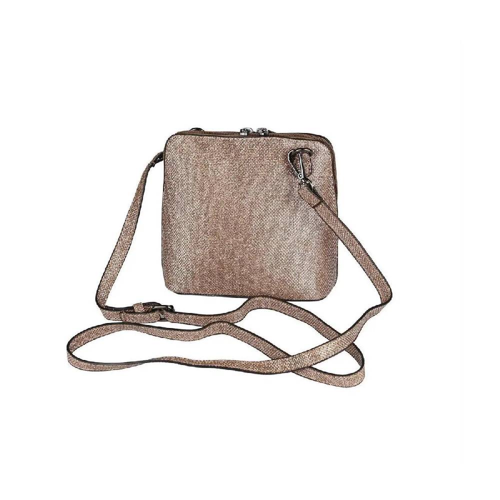 OBC DAMEN TASCHE Umhängetasche MINI CROSSOVER SILBER METALLIC Bag Handtasche Schultertasche Schmucktasche Disco Theatertasche Abendtasche Preisnachlass