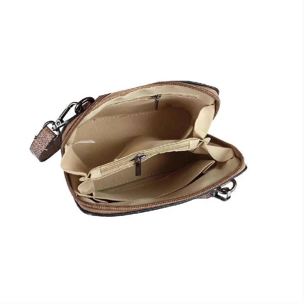 OBC DAMEN TASCHE Umhängetasche MINI CROSSOVER SILBER METALLIC Bag Handtasche Schultertasche Schmucktasche Disco Theatertasche Abendtasche Preisnachlass