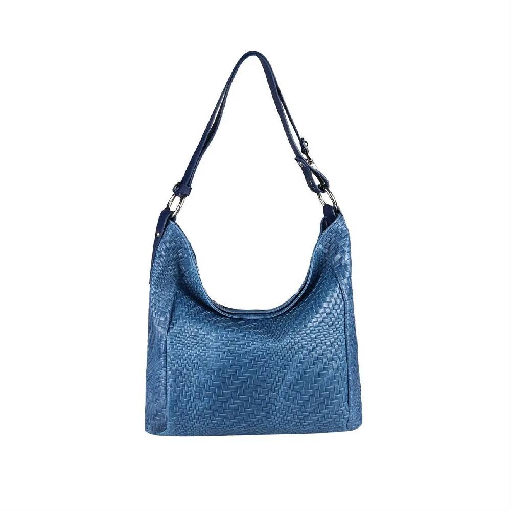 OBC Made in Italy DAMEN TASCHE LEDER DIN-A4 Shopper Schultertasche Umhängetasche Ledertasche Handtasche Henkeltasche Flechtoptik Osterangebot