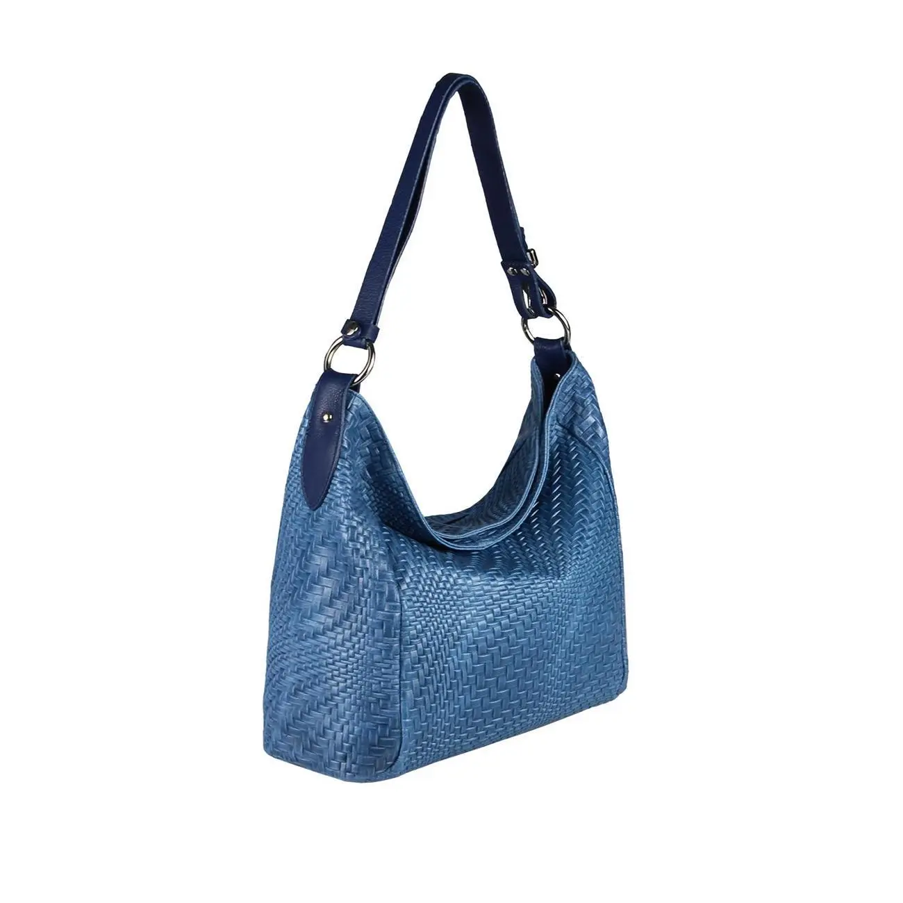 OBC Made in Italy DAMEN TASCHE LEDER DIN-A4 Shopper Schultertasche Umhängetasche Ledertasche Handtasche Henkeltasche Flechtoptik Osterangebot