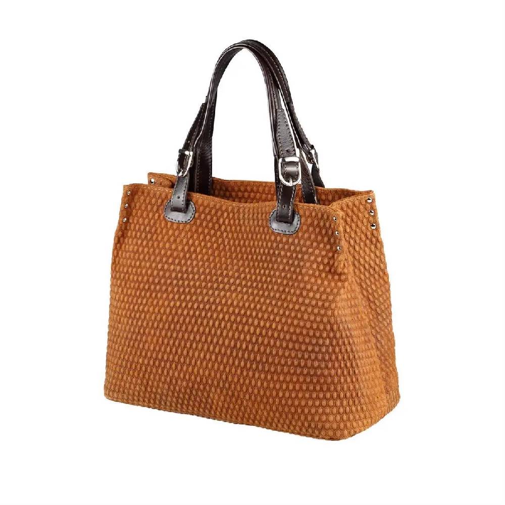 OBC Made in Italy DAMEN LEDER TASCHE Handtasche Shopper Henkeltasche Beuteltasche Schultertasche CrossOver Bowlingtasche Umhängetasche Valentinstagsangebot
