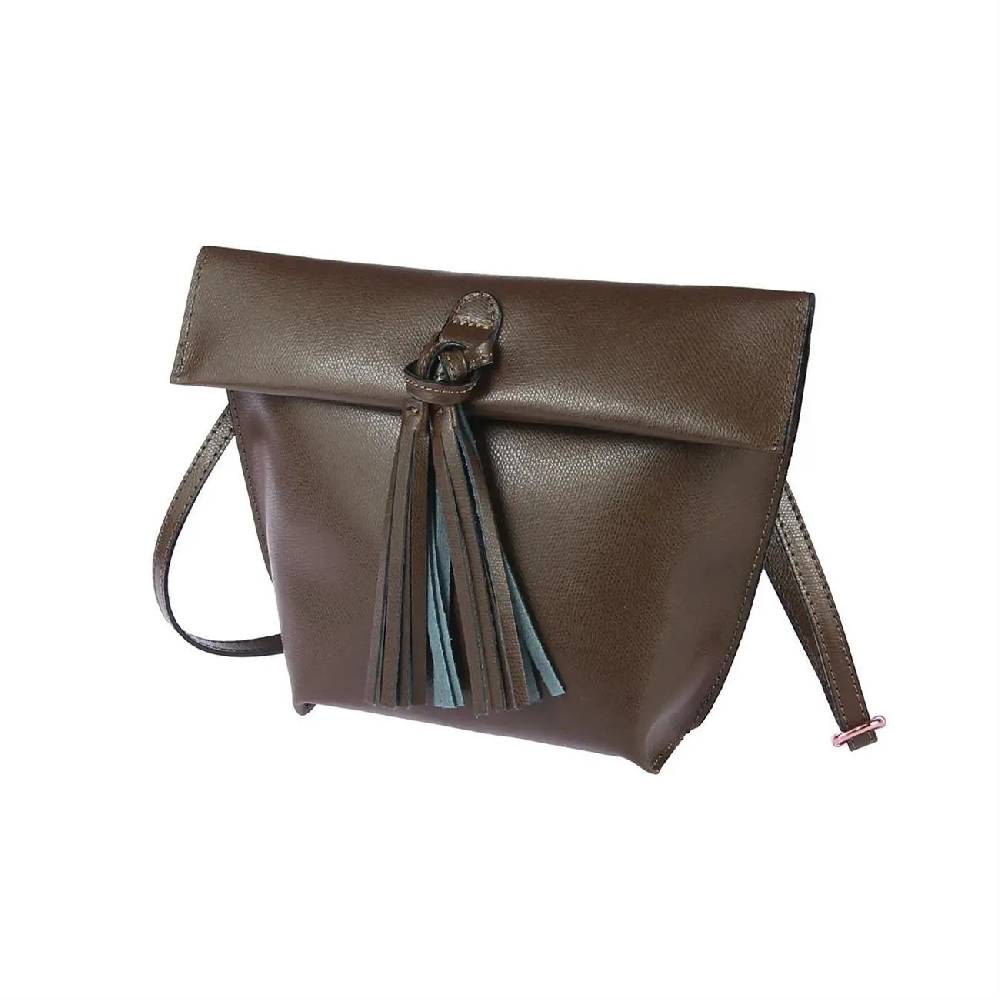 OBC Made in Italy Ledertasche Schultertasche Umhängetasche Borsetta Schmucktasche Handtasche Henkeltasche Fransentasche Heißer Verkauf