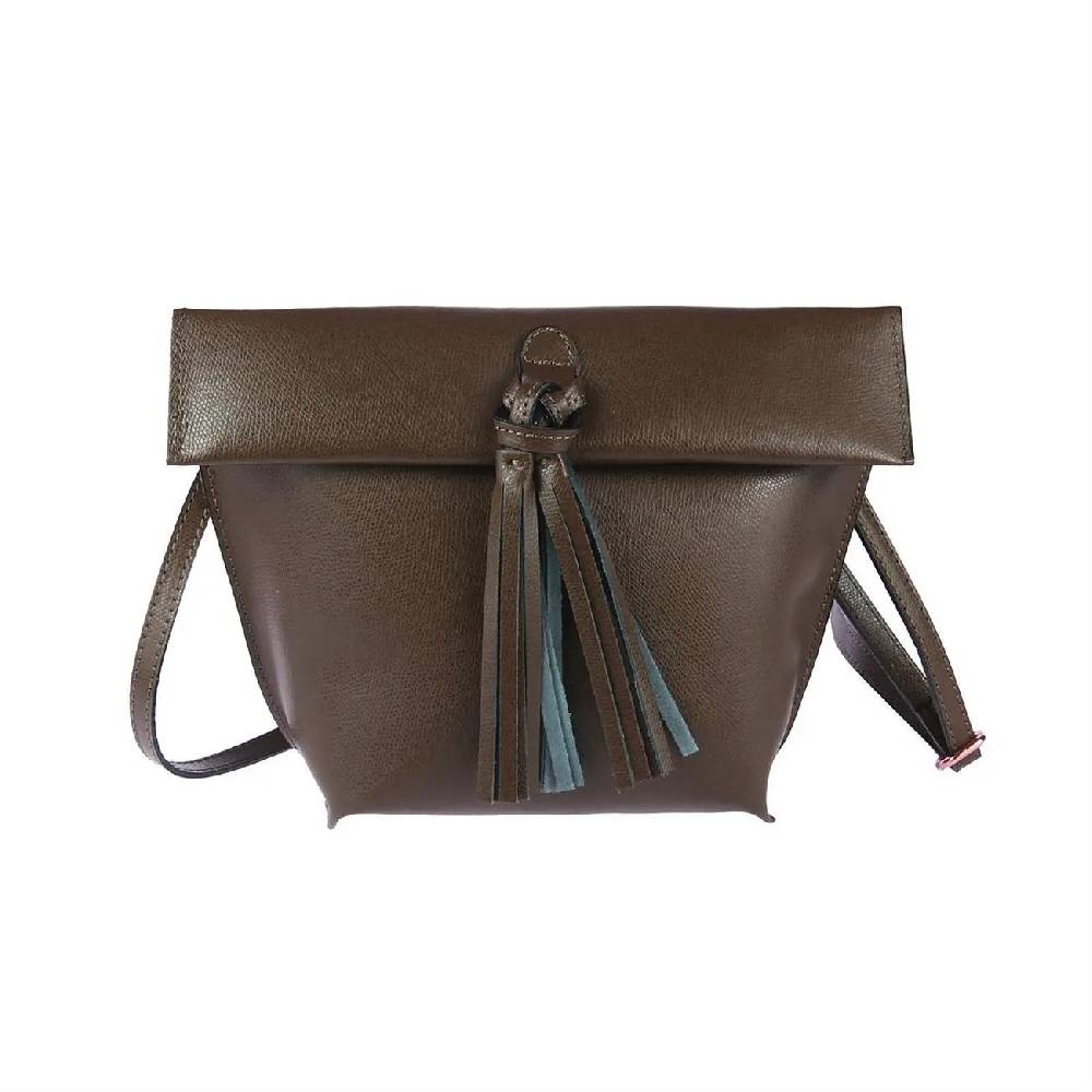 OBC Made in Italy Ledertasche Schultertasche Umhängetasche Borsetta Schmucktasche Handtasche Henkeltasche Fransentasche Heißer Verkauf