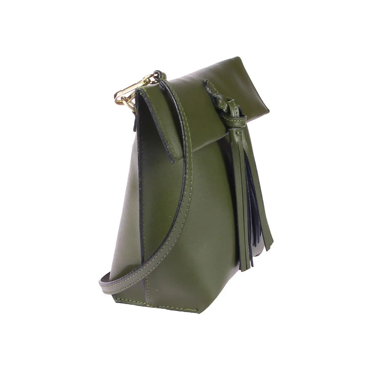 OBC Made in Italy Ledertasche Schultertasche Umhängetasche Borsetta Schmucktasche Handtasche Henkeltasche Fransentasche Heißer Verkauf
