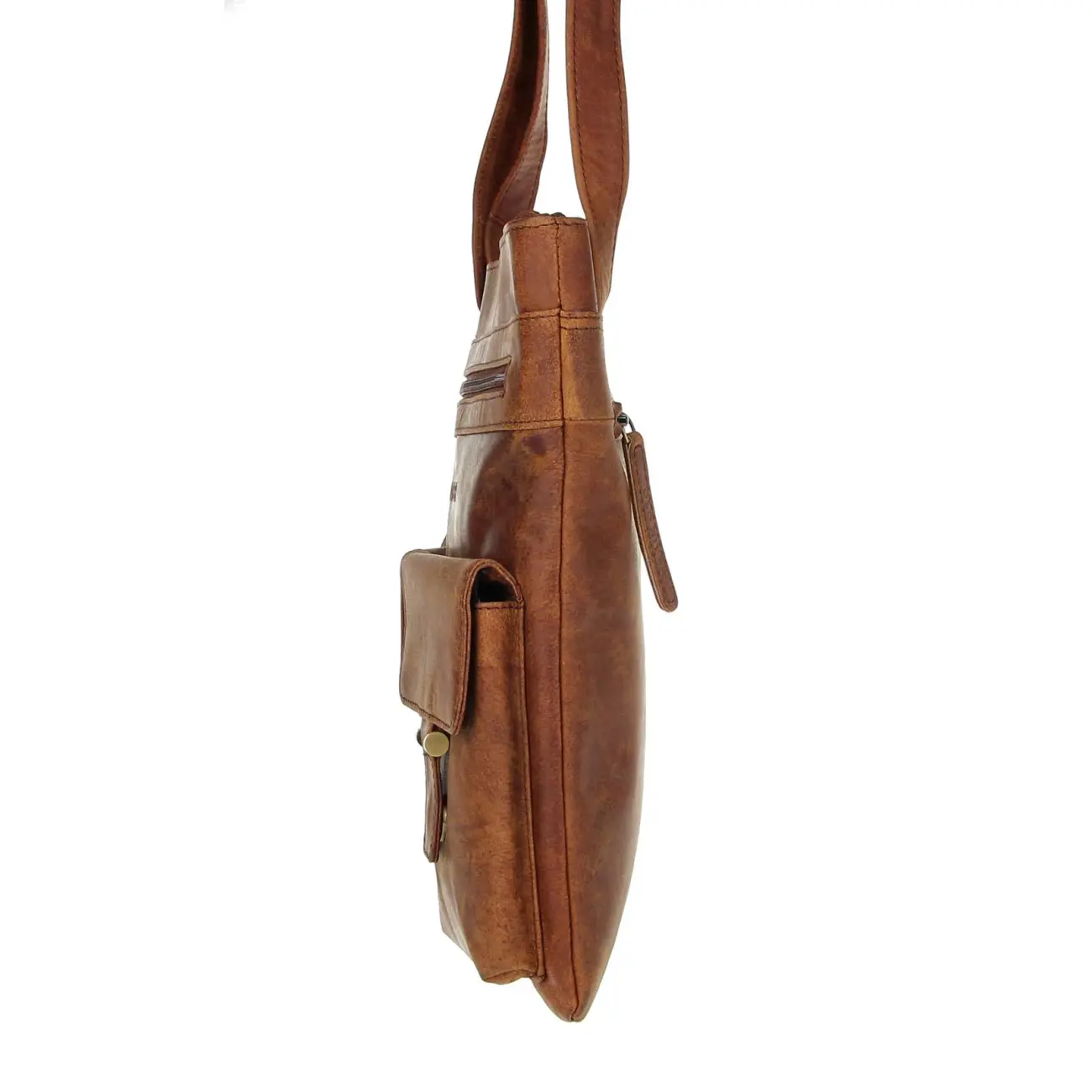 Old River Vintage Retro Style LEDER Bubalus WasserBüffel Büffelleder Tasche Messenger Bag Umhängetasche Tablet Ipad mini bis ca. 12 Zoll CrossOver 28x30x2 cm (BxHxT) Top Angebot