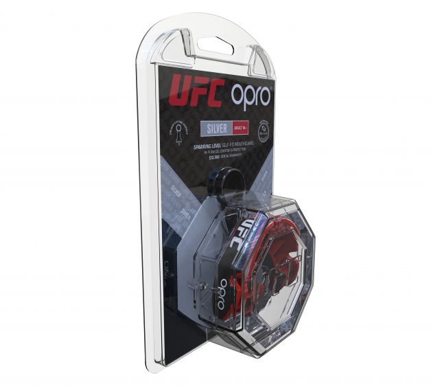 Ju Sports OPRO "UFC" Zahnschutz Silver - Black/Red Neueste Mode