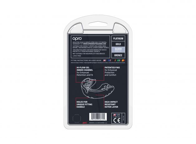 Ju Sports OPRO "UFC" Zahnschutz Silver - Black/Red Neueste Mode
