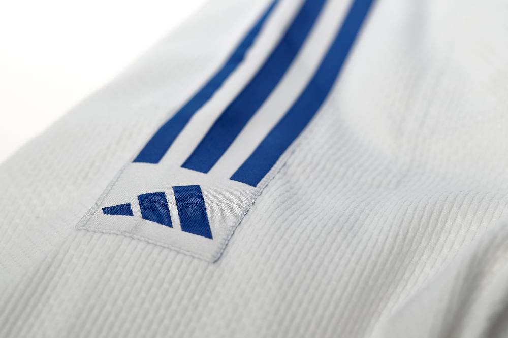 Ju Sports adidas Judo-Anzug Club weiß/blaue Streifen, J350 Fabrikladen