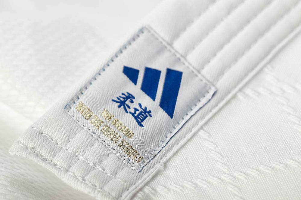 Ju Sports adidas Judo-Anzug Club weiß/blaue Streifen, J350 Fabrikladen