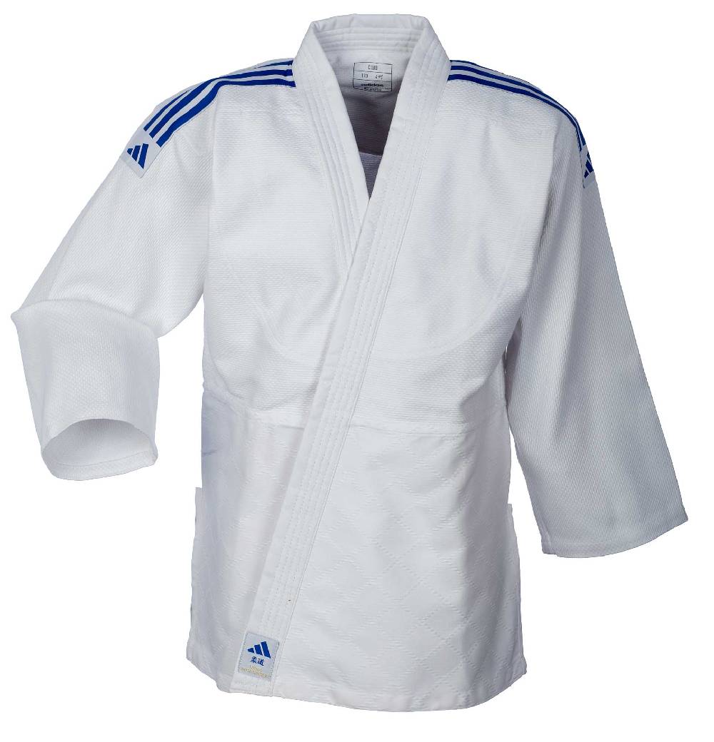 Ju Sports adidas Judo-Anzug Club weiß/blaue Streifen, J350 Fabrikladen