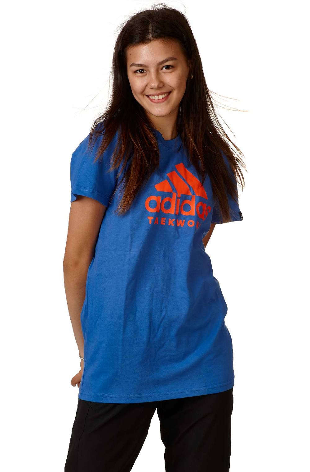Ju Sports adidas Community line T-Shirt Taekwondo "Performance" blue/orange, ADICTTKD 2025