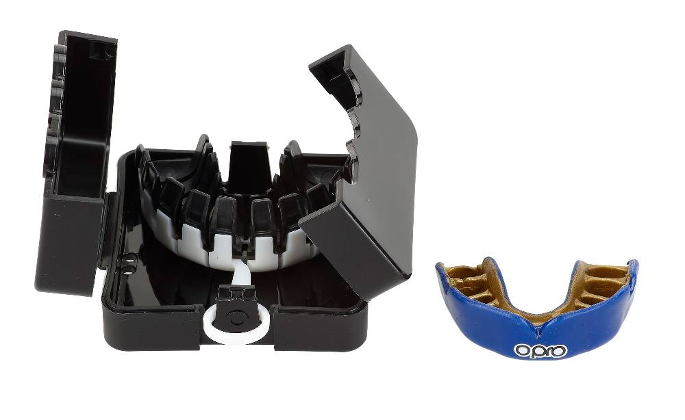 Ju Sports OPRO Zahnschutz PowerFit Dark Blue/Gold Günstiger Verkauf