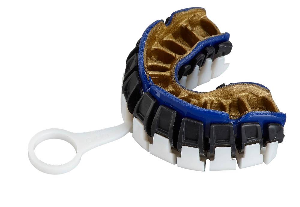 Ju Sports OPRO Zahnschutz PowerFit Dark Blue/Gold Günstiger Verkauf