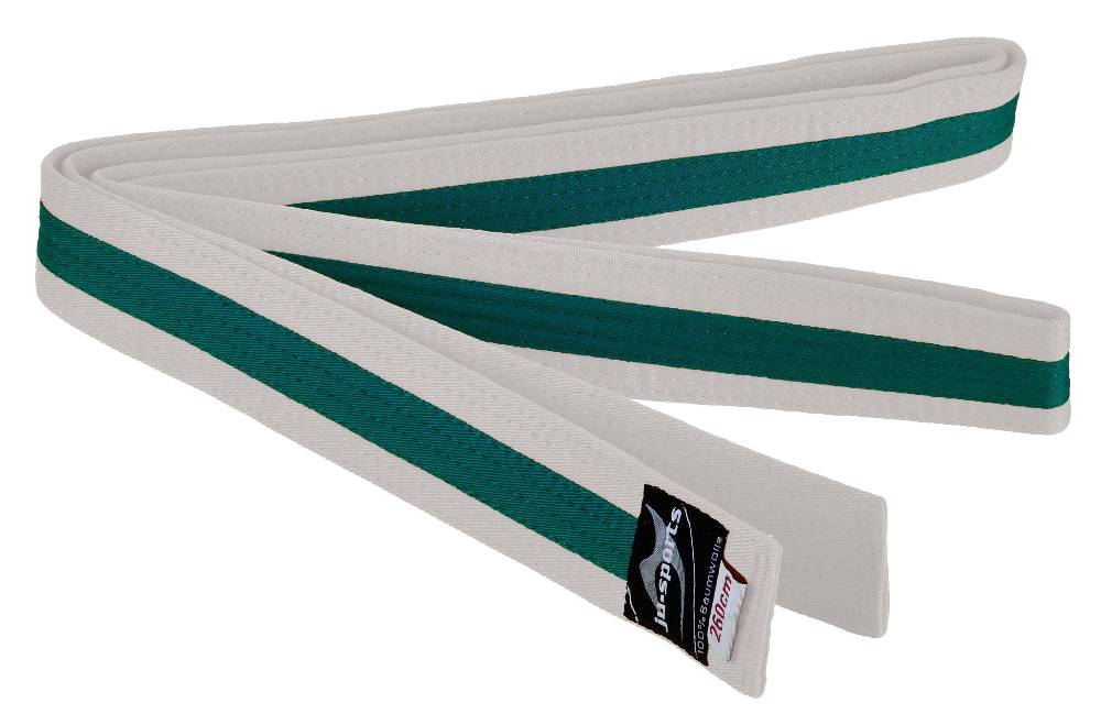 Ju Sports Budogürtel weiß/grün/weiß Top Angebot