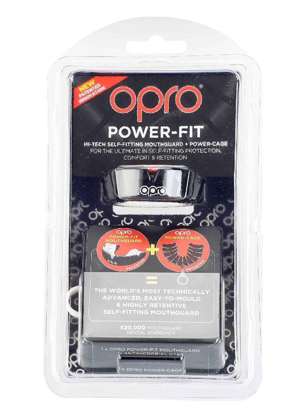 Ju Sports OPRO Zahnschutz PowerFit Black/White Super Sparpreis