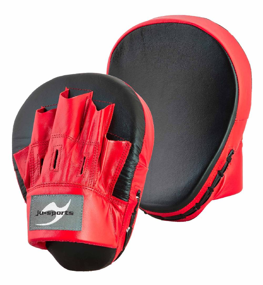 Ju Sports Handpratzen vorgebogen, echt Leder