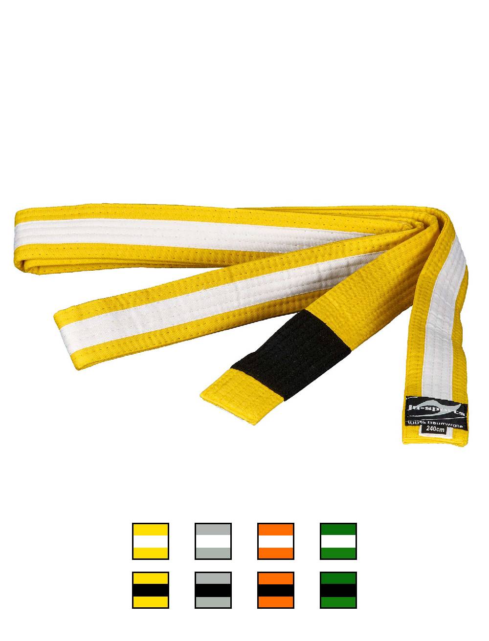Ju Sports BJJ Kindergürtel gelb mit weißem Streifen Online