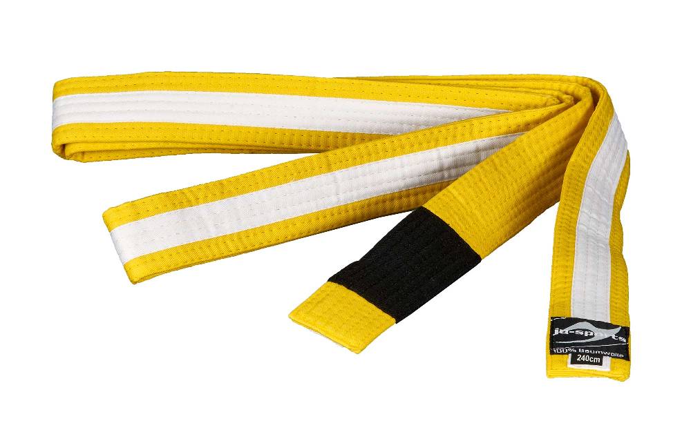 Ju Sports BJJ Kindergürtel gelb mit weißem Streifen Online