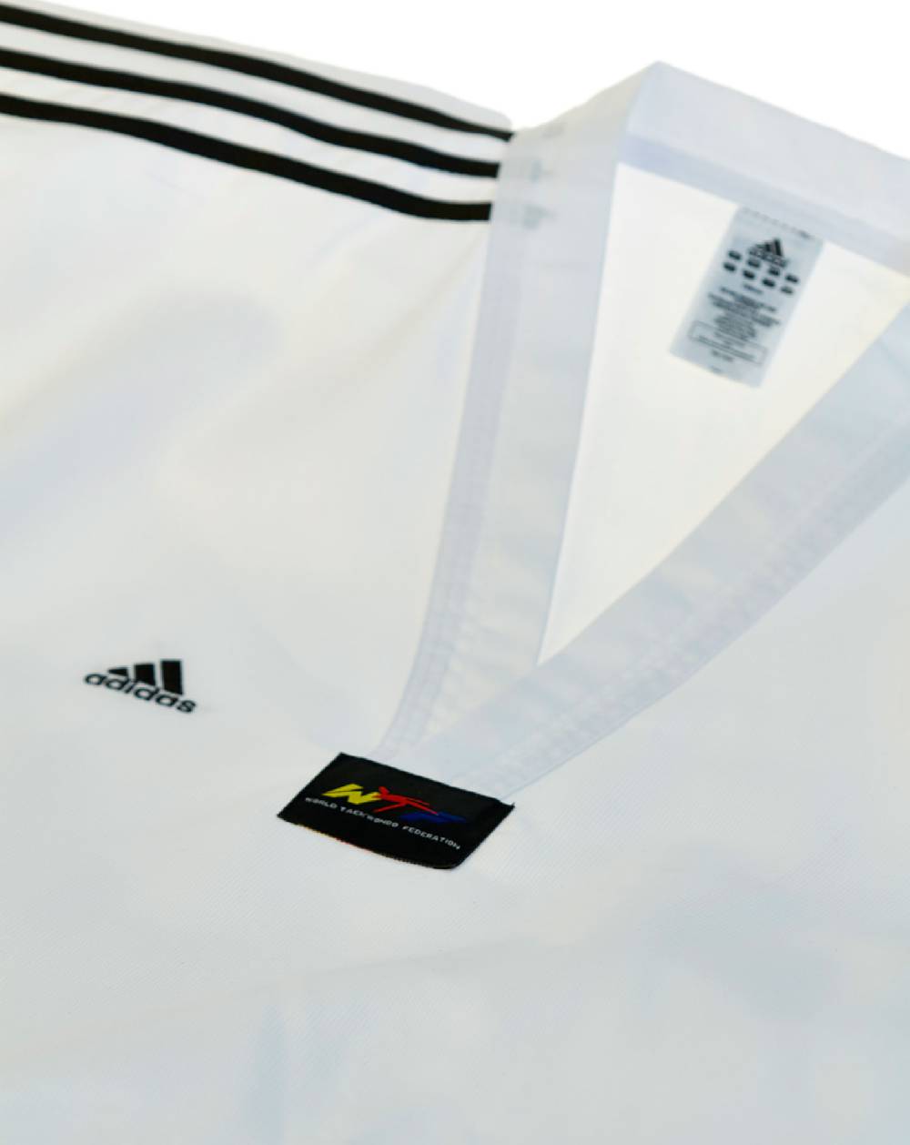 Ju Sports adidas Taekwondoanzug, Adi Club 3 stripes, weißes Revers, ADITCB02 im Angebot