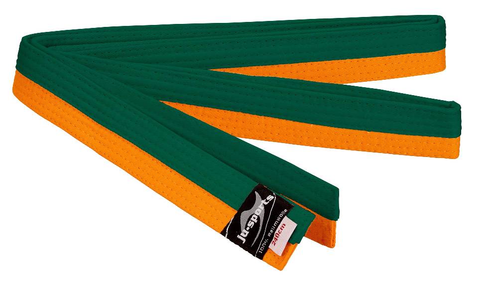 Ju Sports Budogürtel orange/grün (halb/halb) Limitierter Zeitrabatt