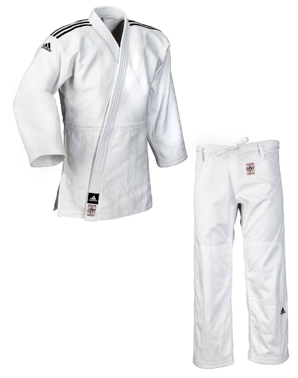 Ju Sports adidas Judoanzug CHAMPION II IJF, weiß/schwarze Streifen, JIJF Bis zu 65% Rabatt