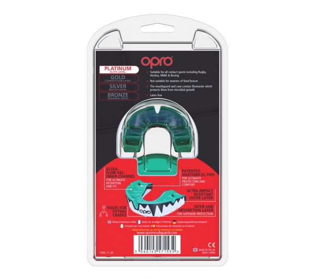 Ju Sports OPRO Zahnschutz Platinum Senior "Fangz" white Bis zu 55% Rabatt