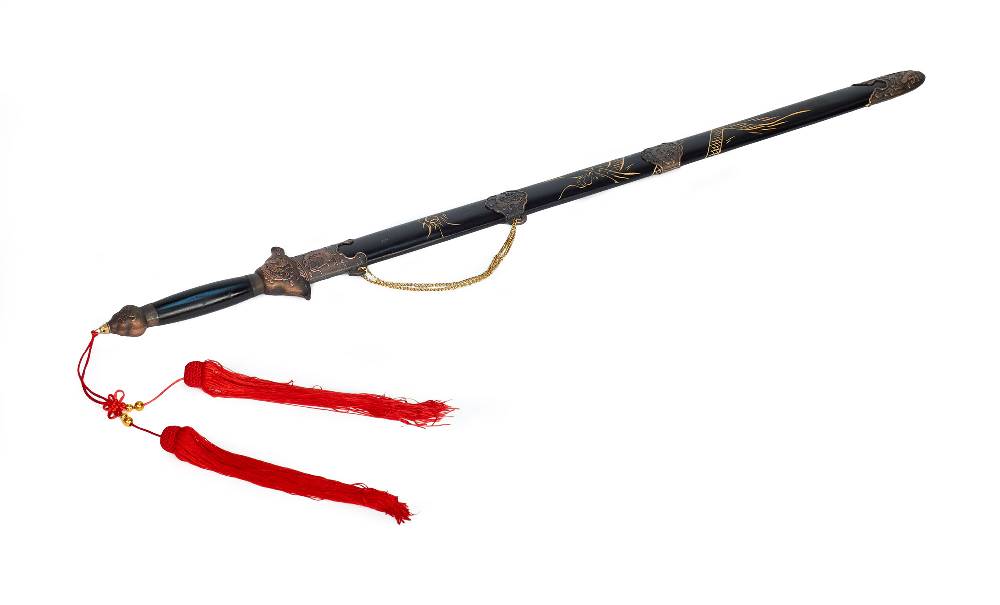 Ju Sports Tai Chi Schwert 100 cm Holzscheide schwarz Clearance-Verkauf