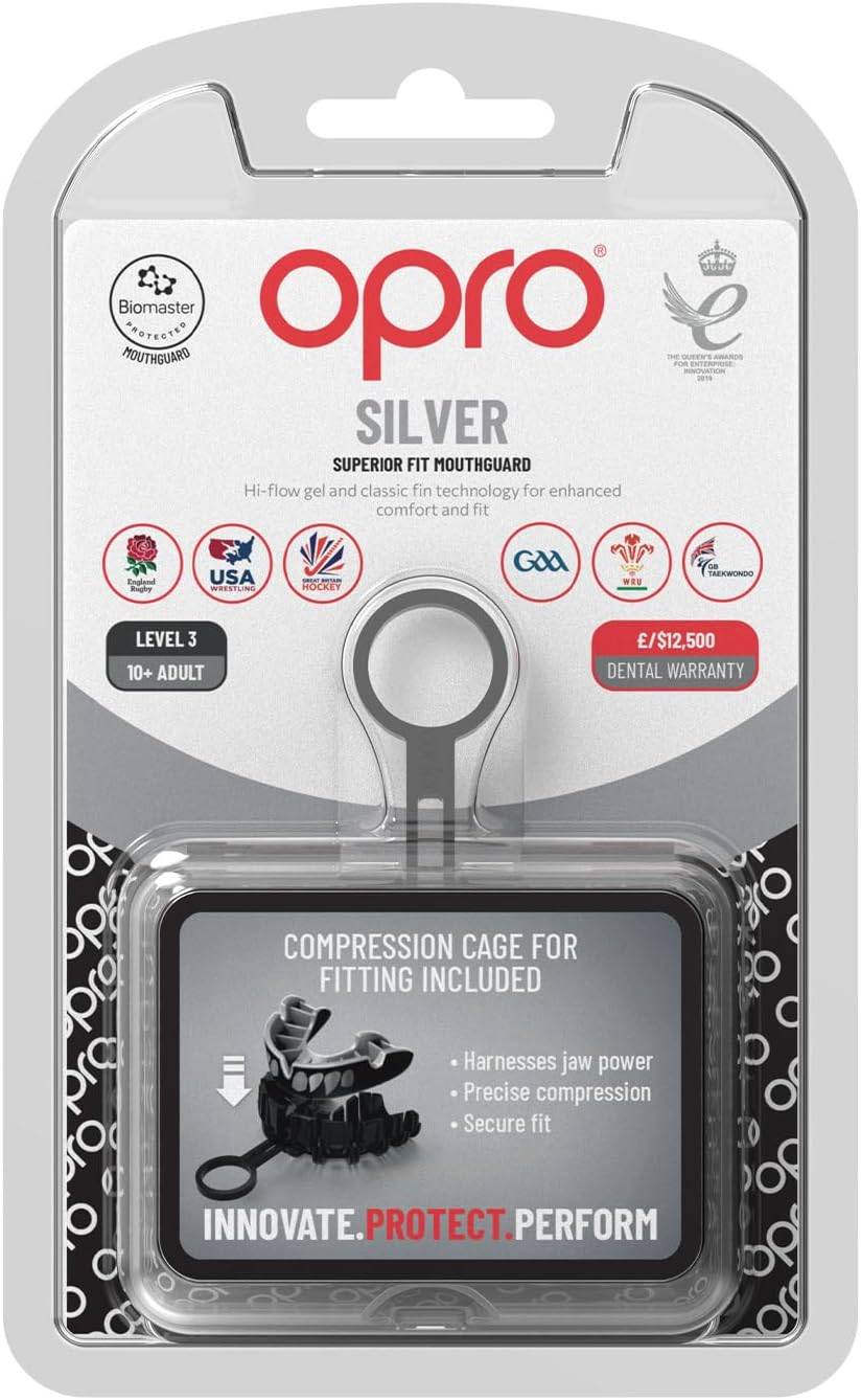 Ju Sports OPRO Zahnschutz Silver Senior 2022 - Jaws black/silver Bis zu 60% Rabatt