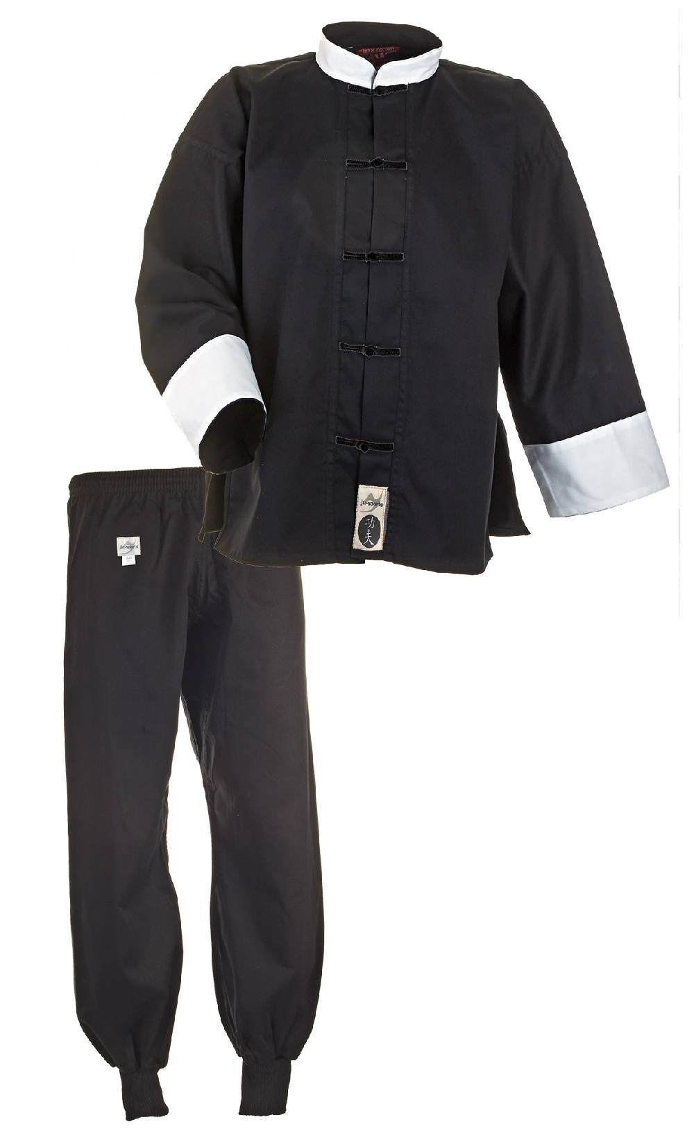 Ju Sports Kung Fu Anzug schwarz/weiß, Cotton Tägliche Deals