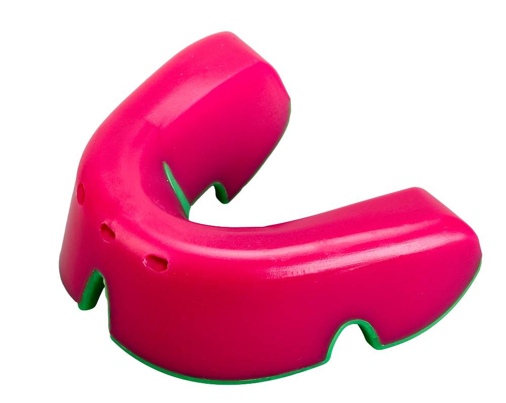 Ju Sports OPRO Zahnschutz Silver - Pink/ Fl. Green 50% Rabatt mit kostenlosem Versand