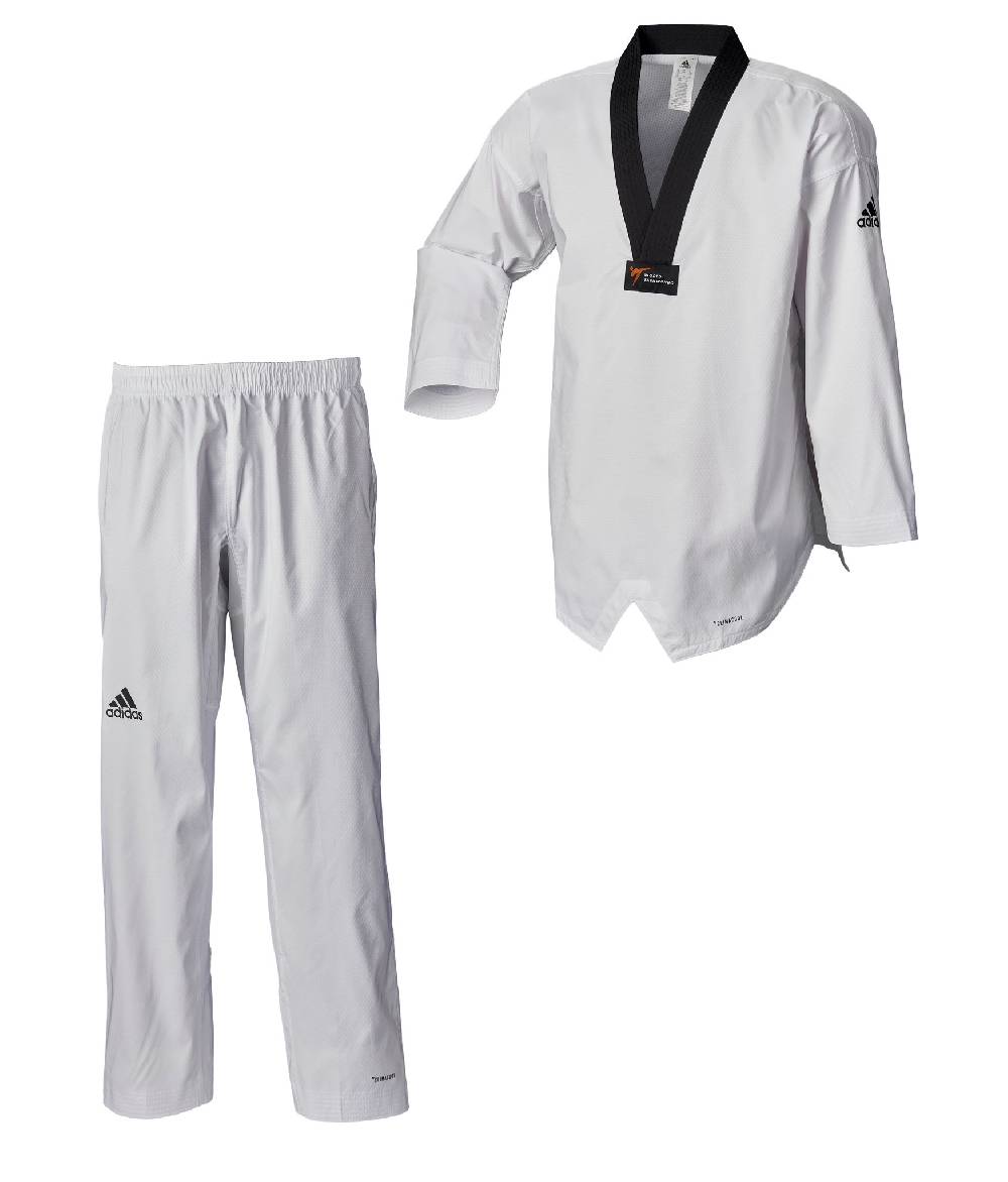 Ju Sports adidas Taekwondoanzug, adi Fighter Eco WT, schwarzes Revers