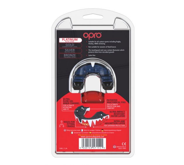 Ju Sports OPRO Zahnschutz Platinum Senior "Fangz" red Super Sparpreis