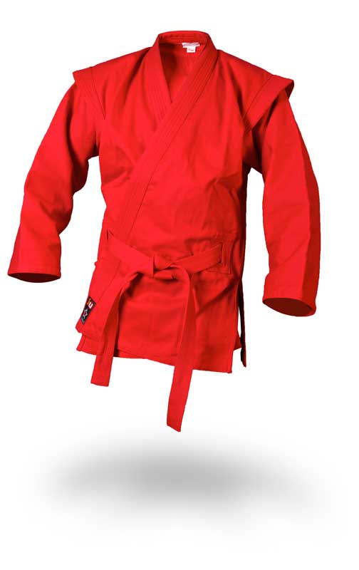 Ju Sports Sambo Jacke - Kurtka - rot inkl. Gürtel