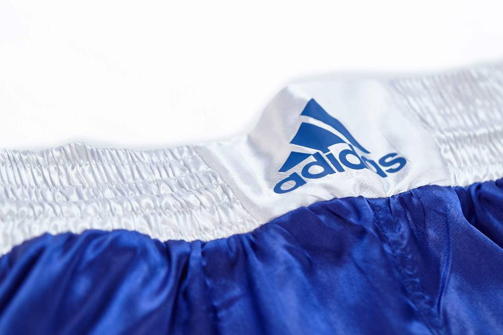Ju Sports adidas Kickbox-Hose blau/weiß, adiKBUN110T Nur noch ein Tag übrig