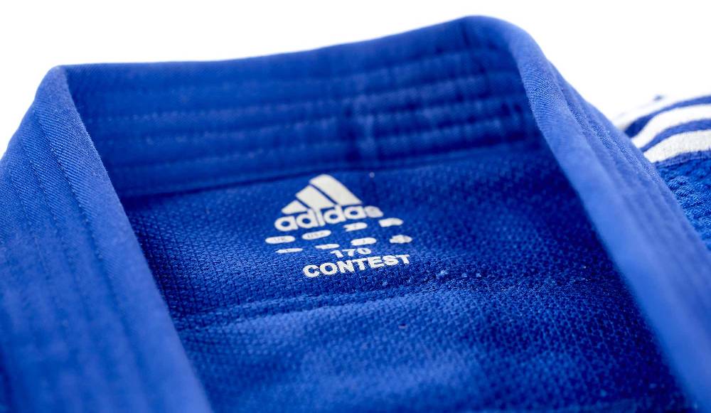 Ju Sports adidas Judo-Anzug Contest blau/silberne Streifen, J650B VIP-Rabatte