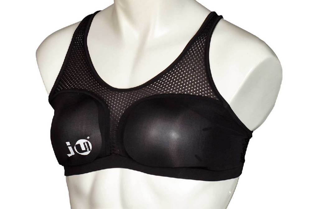 Ju Sports Brustschutz für Damen Cool Guard komplett schwarz Kostenlose Rückgabe