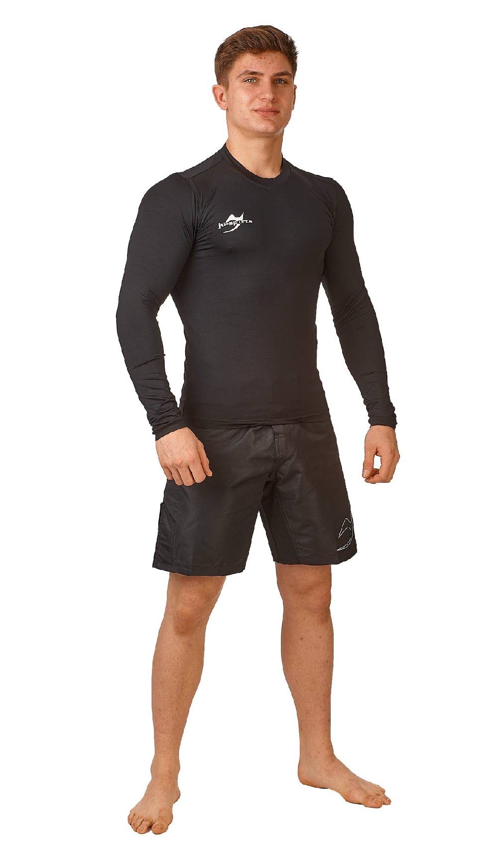 Ju Sports Compression Shirt langarm schwarz Günstiger Verkauf