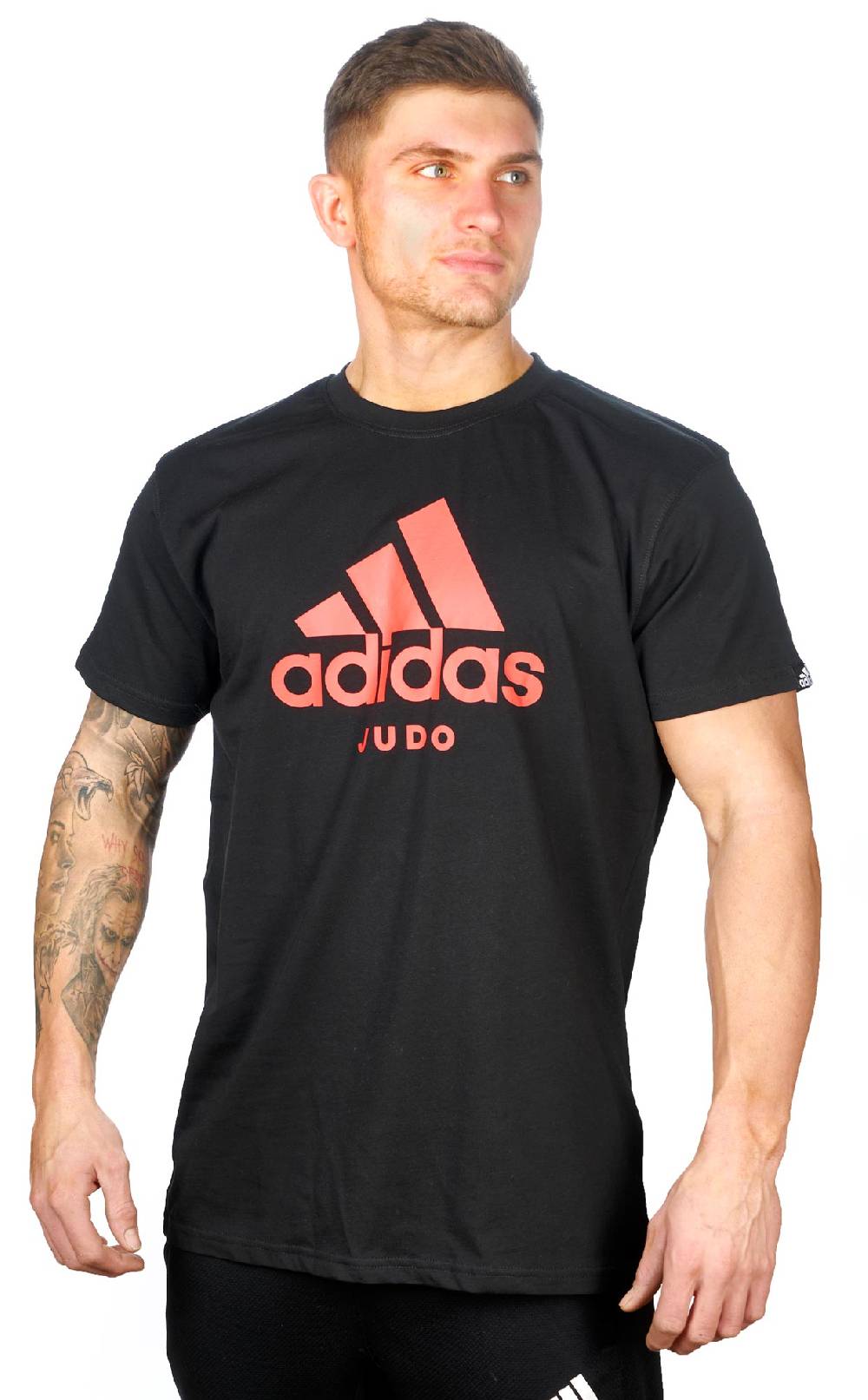 Ju Sports adidas Community line T-Shirt Judo "Performance" black/shock red, ADICTJ Fabrikverkauf