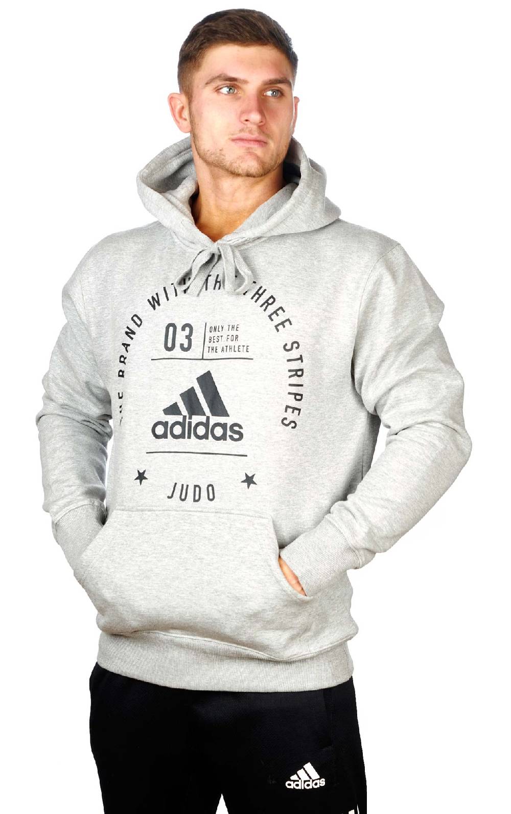 Ju Sports adidas Community Hoody Judo "Pro" grey/black, adiCL02J Versandkostenfrei