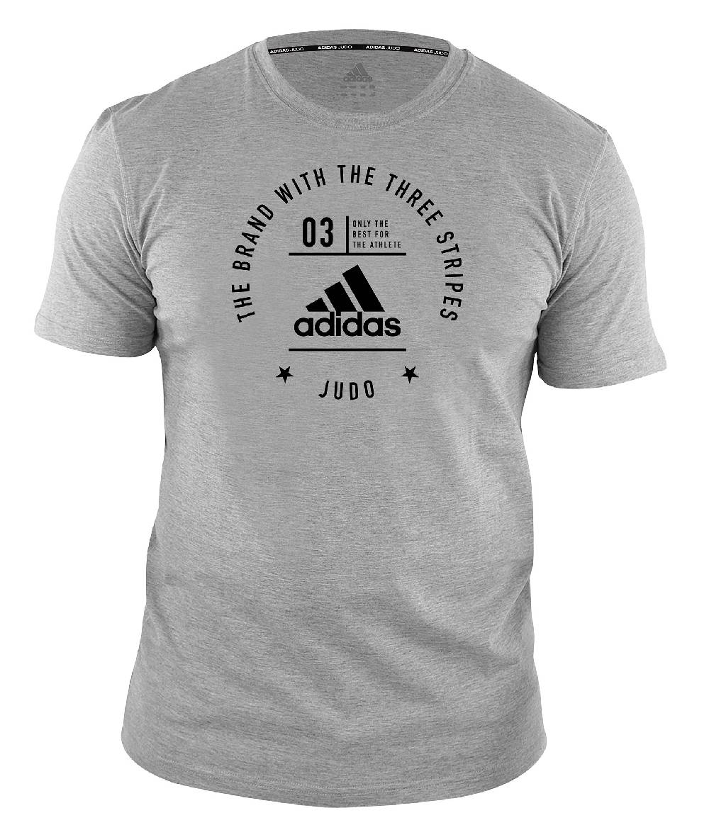 Ju Sports adidas Community T-Shirt Judo "Pro" grey/black, adiCL01J Im Verkauf