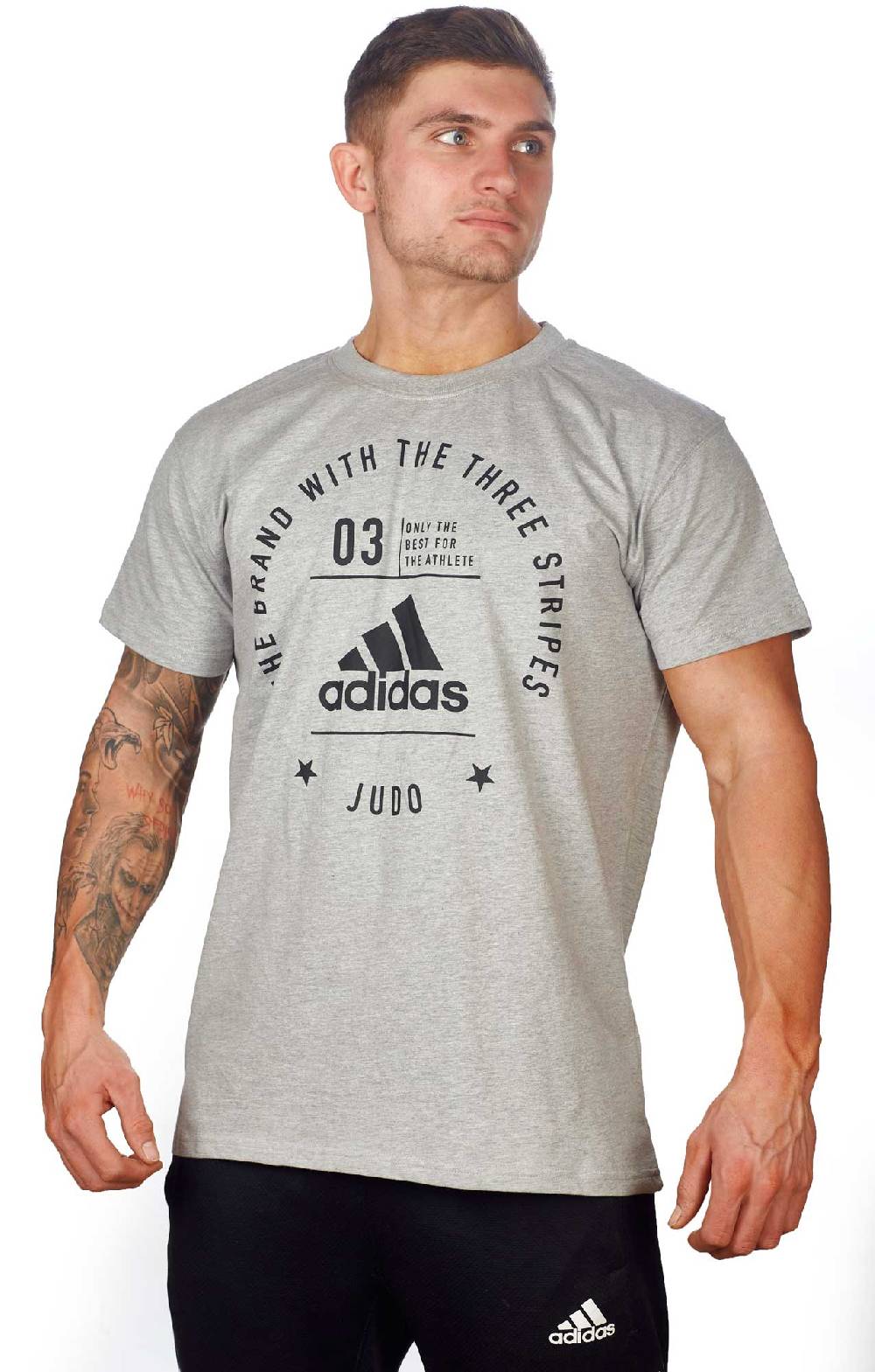 Ju Sports adidas Community T-Shirt Judo "Pro" grey/black, adiCL01J Im Verkauf