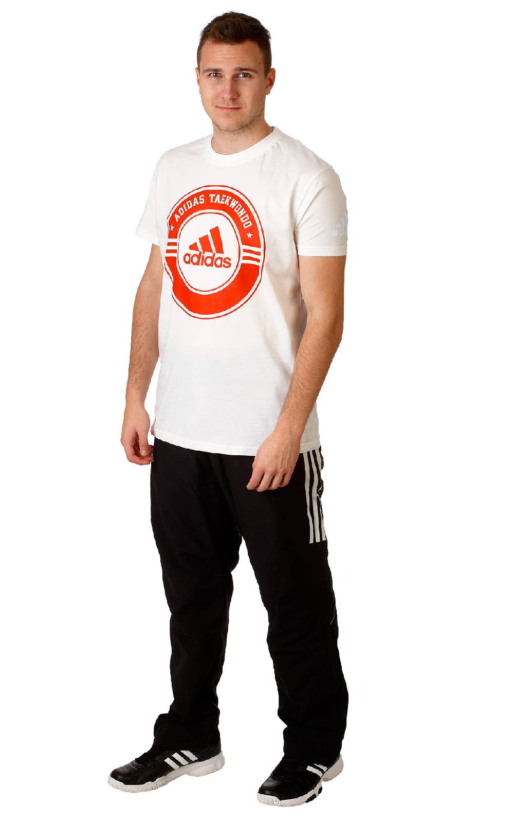 Ju Sports adidas Taekwondo Community Line Shirt "Circle" weiß/rot, adicsts01T Verkauf