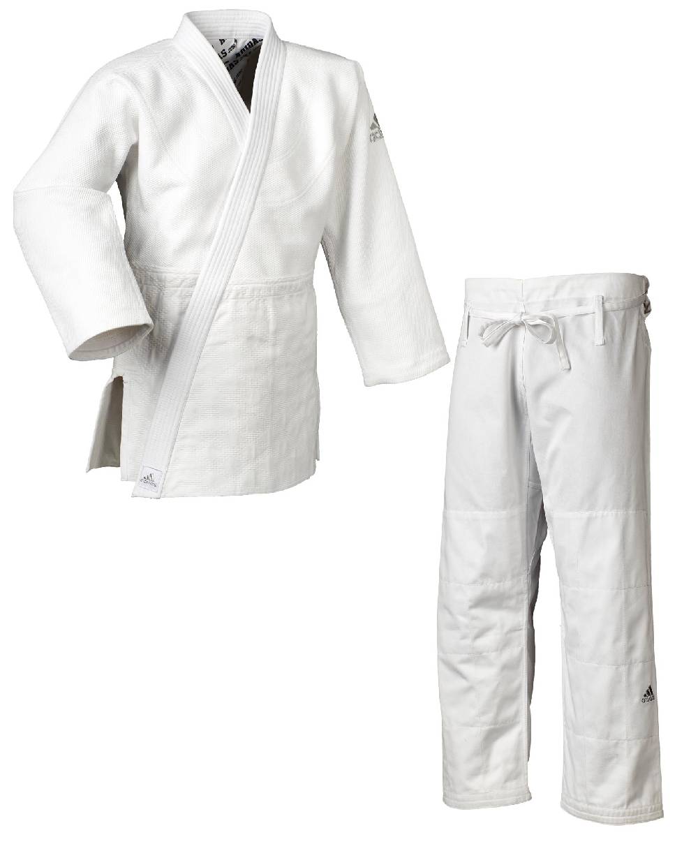 Ju Sports adidas Judo-Anzug Millenium weiß/silbernes Logo, J990 Rabatt
