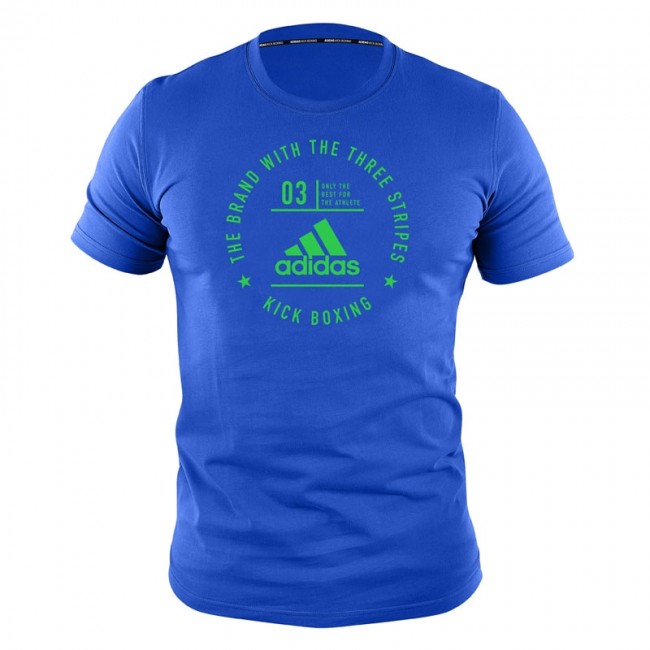 Ju Sports adidas Community Line T-Shirt Kickboxing blue/shock lime adiCL01KB